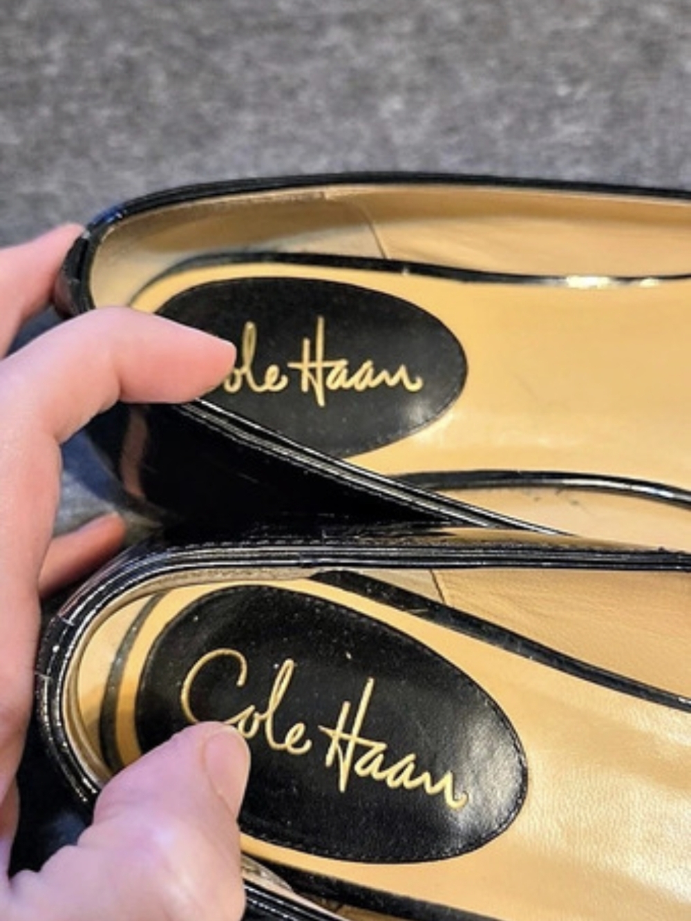 Cole Haan Black Patent Ballet Flats With Buckle Detail - Picture 8 of 10